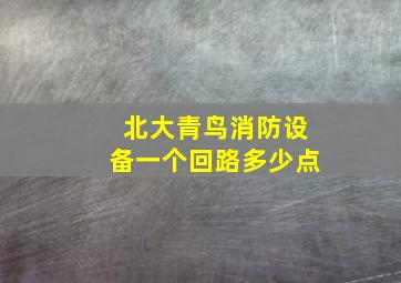 北大青鸟消防设备一个回路多少点