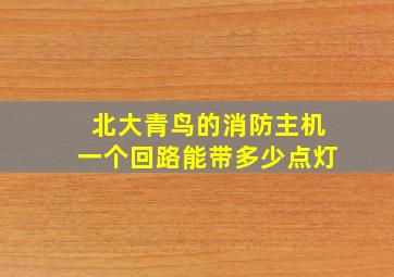 北大青鸟的消防主机一个回路能带多少点灯