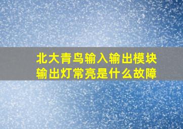 北大青鸟输入输出模块输出灯常亮是什么故障