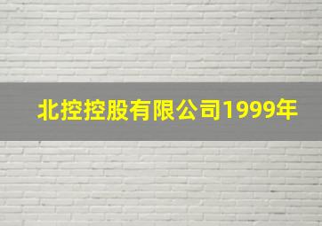 北控控股有限公司1999年