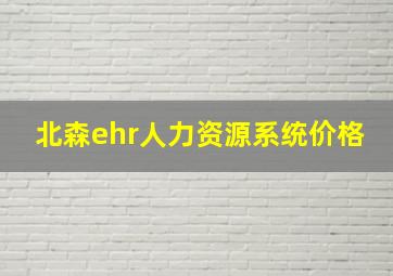 北森ehr人力资源系统价格