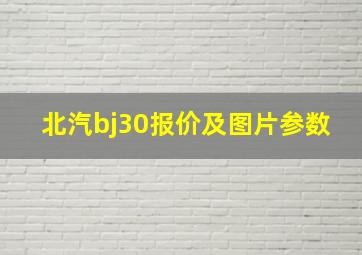 北汽bj30报价及图片参数