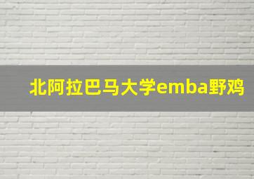 北阿拉巴马大学emba野鸡