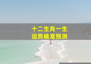 十二生肖一生运势精准预测