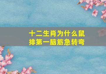 十二生肖为什么鼠排第一脑筋急转弯