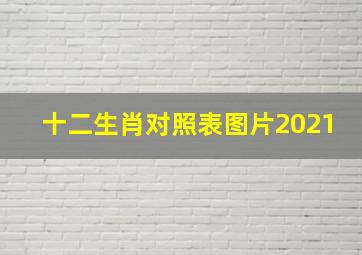 十二生肖对照表图片2021