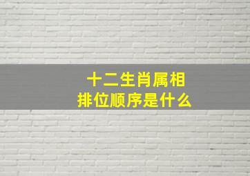 十二生肖属相排位顺序是什么