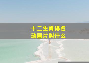 十二生肖排名动画片叫什么