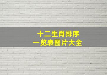 十二生肖排序一览表图片大全