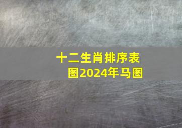 十二生肖排序表图2024年马图