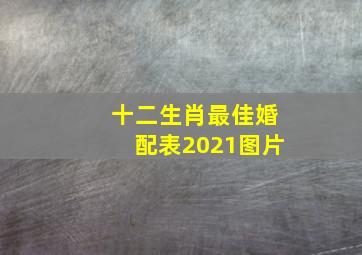 十二生肖最佳婚配表2021图片