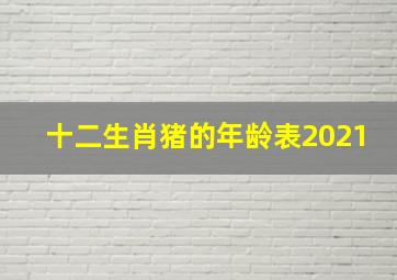 十二生肖猪的年龄表2021