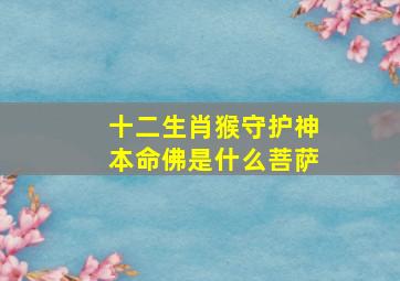 十二生肖猴守护神本命佛是什么菩萨