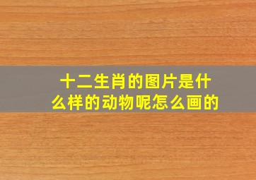 十二生肖的图片是什么样的动物呢怎么画的