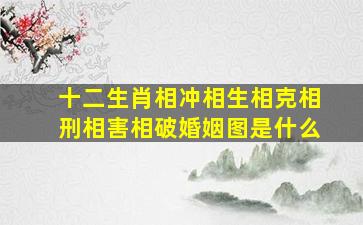 十二生肖相冲相生相克相刑相害相破婚姻图是什么