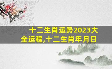 十二生肖运势2023大全运程,十二生肖年月日