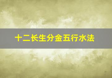 十二长生分金五行水法