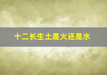 十二长生土是火还是水