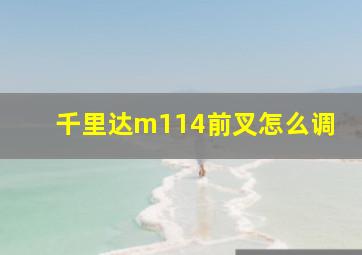 千里达m114前叉怎么调