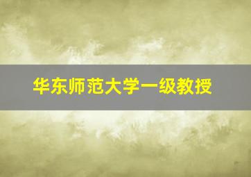 华东师范大学一级教授