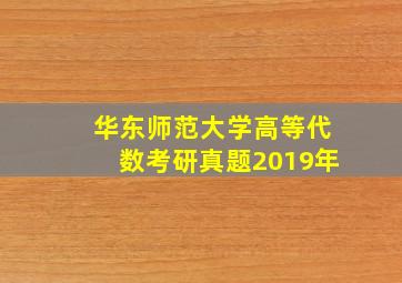 华东师范大学高等代数考研真题2019年