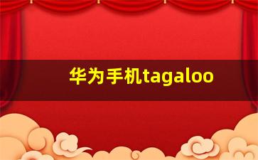 华为手机tagaloo