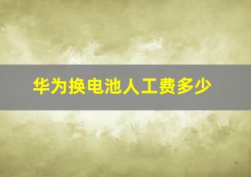 华为换电池人工费多少