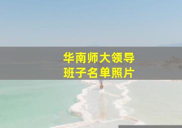 华南师大领导班子名单照片