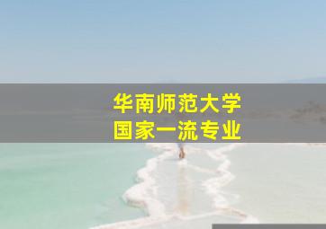 华南师范大学国家一流专业