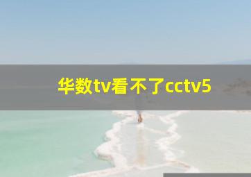 华数tv看不了cctv5