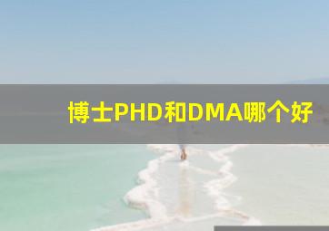 博士PHD和DMA哪个好