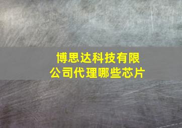 博思达科技有限公司代理哪些芯片