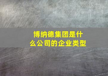 博纳德集团是什么公司的企业类型