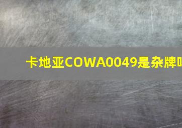 卡地亚COWA0049是杂牌吗