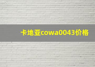 卡地亚cowa0043价格