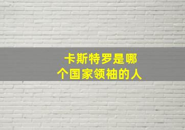 卡斯特罗是哪个国家领袖的人