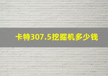 卡特307.5挖掘机多少钱