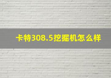 卡特308.5挖掘机怎么样