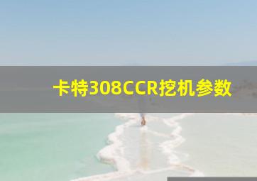 卡特308CCR挖机参数