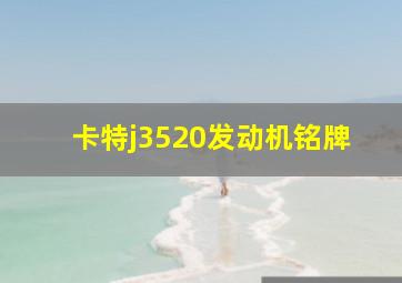 卡特j3520发动机铭牌