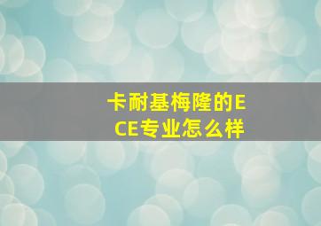 卡耐基梅隆的ECE专业怎么样