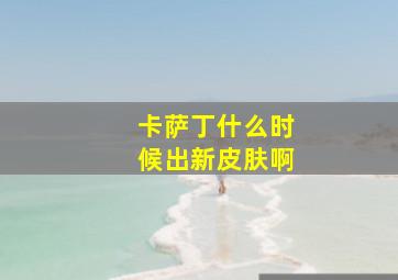 卡萨丁什么时候出新皮肤啊