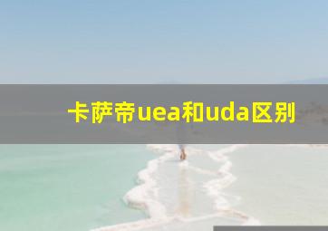 卡萨帝uea和uda区别