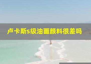 卢卡斯s级油画颜料很差吗