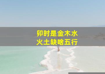 卯时是金木水火土缺啥五行