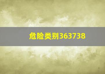 危险类别363738