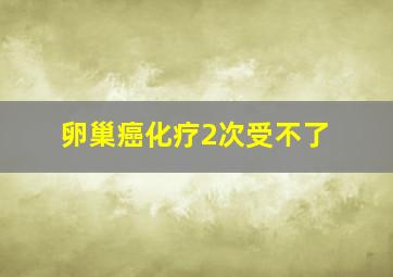 卵巢癌化疗2次受不了