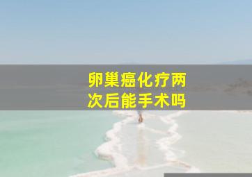 卵巢癌化疗两次后能手术吗