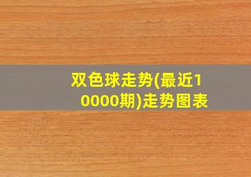 双色球走势(最近10000期)走势图表