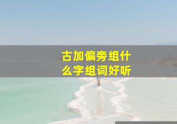 古加偏旁组什么字组词好听